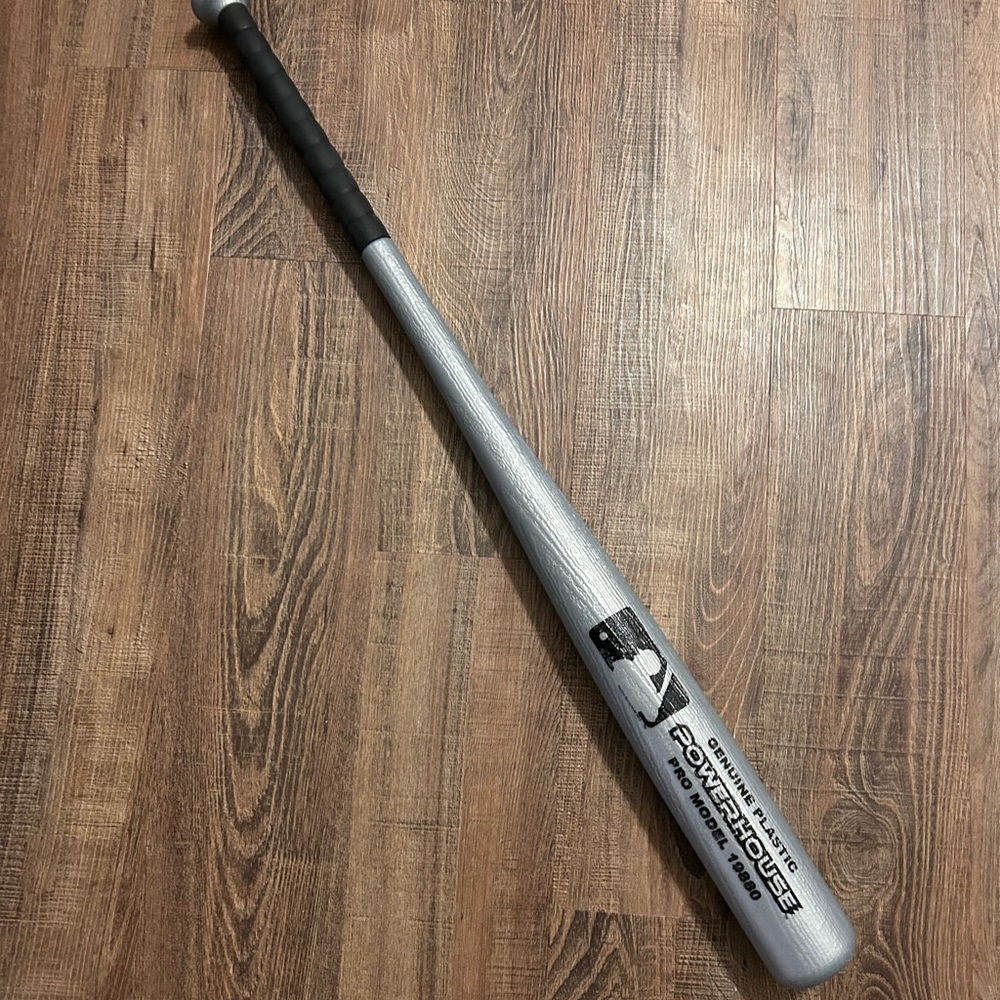 Silver Plastic Baseball Bat